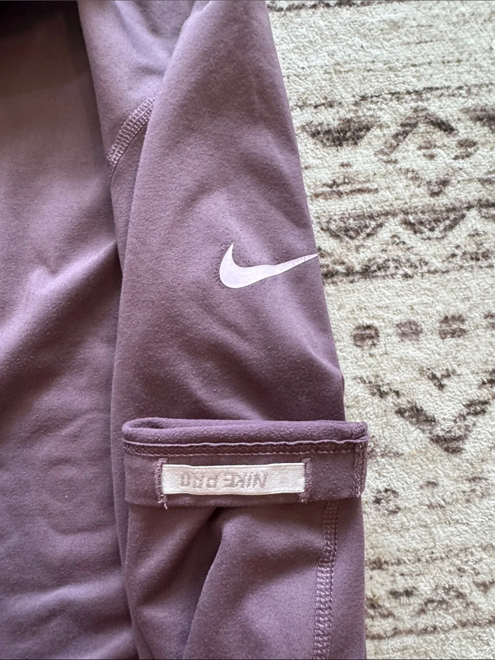 Nike Plum Half-Zip Long Sleeve Top